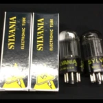 Great Pair Sylvania 6SN7GTB Vintage Audio Black Plate Vacuum Tubes K.9722. Fixed Price $59.95.