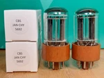 Pair Of Cbs-hytron Jan Chy 5692 Brown Base 1956 Vacuum Tubes #3 9% Matched. Fixed Price $250.00.