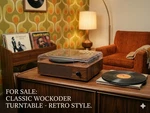 Wockoder KD-2008BL Record Player Wood Grain Open Box With Original Packaging. Fixed Price $50.00.