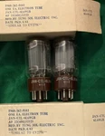 Nos 1961 Jan Ctl 6L6WGB Date Matched Pair Tung-sol 5881 Power Tubes Brown Bases. Fixed Price $140.00.