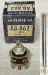 Centralab Type AB-862, 4 Megohm Log Audio Taper Potentiometer Nos/nib. Fixed Price $5.79.