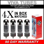 New Ip & Gm Matched Quad (4) Telefunken Reissue EL34 Vacuum Tubes Black Diamond. Fixed Price $336.01.