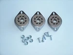 Belton 8 Pin Octal Micalex Tube Sockets For 6V6, 6L6, Set Of 3 W/ Mounting Bolts. Fixed Price $10.50.