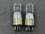 (2) Sylvania 6J5GT Tall Vacuum Tubes Metal Base Black Plates Tests Nos Amplitrex. Fixed Price $39.99.