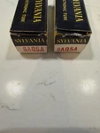 Lot Of 2 6AQ5A Vacuum Tubes Sylvania Zenith Vintage Open Box Untested Audio Amp. Fixed Price $25.00.