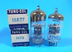 Pair Of Tung-sol 12AT7 6679 Black Plate Amplifier Tubes Tested. Fixed Price $24.00.