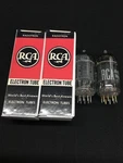 Matched Pair Rca Long Black Plate 12AU7 ECC82 Getter Vacuum Tubes 10.9362. Fixed Price $54.95.