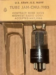 JAN-CNU-7193 National Union Nib Us Army/navy 1944 Nos Tube Wwii Vhf Triode Rare. Fixed Price $16.99.