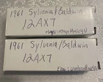 12AX7 Sylvania/baldwin Tubes*long Pl-o*super Strong Matched PAIR*1961*#19. Fixed Price $79.99.