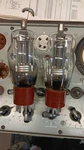 Pair National Union Usn Cnu 1625 Black Plate WW2 Era Tubes, TV7 Tested A-21. Fixed Price $20.00.