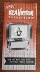 Rca Victor Television C. 1950'S Pictorial Folding Brochure Shows Many T.v.'s. Fixed Price $52.00.