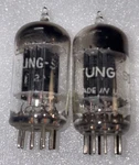 Pair Tungsol 5687 Dual Black Flat Plate Getter Tubes Rare Amplitrex Strong #3. Fixed Price $175.00.