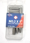 Mayhew No X 1" Phillips Insert Bits S2 Steel Pack 18210-10 High Quality. Fixed Price $11.89.