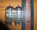 Strong 1962 Short Gray Plate Getter 12AY7 Tubes With Mica Support Rods. Fixed Price $129.99.