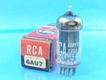 Perfectly Balanced Rca 6AU7 Valve, Black Plate Getter Excellent Condition. Fixed Price $19.88.