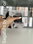 Chinchilla Print Rex Rabbit Mini Tube. Fixed Price $155.00.