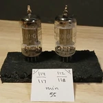 Tung Sol Jtl 5687 Black Plate Silver Print Vacuum Tubes - Test 114/117 112/118. Fixed Price $91.64.
