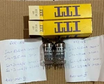 ECC82 Itt- Lorenz Pair, Tested, Vintage Audio Tubes. Fixed Price $85.00.