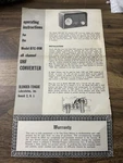 Vintage Blonder Tongue Labs Uhf Converter Btc -99R *paperwork Only*. Fixed Price $5.00.