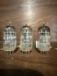 Lot Of 3 Tung-sol Jtl 5751WA 12AX7 Getter Tubes Military Spec TV7 Tested New. Fixed Price $110.00.