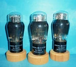 3 General Electric GL-5824 Tubes Black Glass Mica Snub Getter Matched D/c's. Fixed Price $9.58.