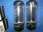 Nib Matched Pair Sylvania 5U4GB Black Plate Rectifier Tubes Tested 5AS4A. Fixed Price $69.99.