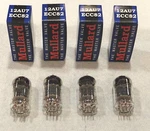 Mullard Quad Four New 12AU7 ECC82 Tubes. Fixed Price $114.95.