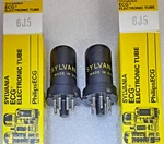 Closely Matched Pair 6J5 Sylvania Nos Same Code Vacuum Tubes, TV-7D Tested. Fixed Price $27.95.