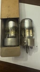 2 Nos Loctal 1LB4 Chrome Top Sylvania Vacuum Tube Power Pentodes. Fixed Price $40.00.