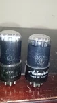40S Test Near Nos Closely Matched Pair Tung-sol Admiral 6SL7GT Black Glass Tube. Fixed Price $107.96.