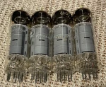 Very Strong 1963 Match (4) Raytheon Halo Getters 6BQ5 EL84 Power Tubes Japan. Fixed Price $110.00.
