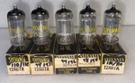 Sylvania 12AU7A Grey Plate O-getter Vacuum Tubes Lot Of 5 TV7 Tested Nos Nib. Fixed Price $55.00.