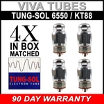 New Plate Current Matched Quad (4) Tung-sol Reissue 6550 KT88 Coke Bottle Tubes. Fixed Price $324.48.