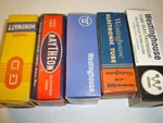 Lot Of Five 5651 (0B3) Tubes, Assorted Brands With One Philips Miniwatt, New. Fixed Price $16.00.