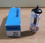 6C4 International Servicemaster Medium-mu Triode Vacuum Tube Nos Tested. Fixed Price $6.95.