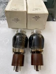 Brimar CV1947 6L6G KT66 Brown Base Black Glass Getter Nos Matched Pair. Fixed Price $435.00.