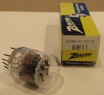 Vintage Zenith Vacuum Electron Radionic Tube - Compactron 6M11. Fixed Price $7.50.