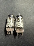Ei 12AX7 Tube Pair TV7 Tested Smooth Telefunken Style Silver Plate Yugoslavia. Fixed Price $75.00.