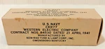 Vintage 1941 U.s. Navy Western Electric Co. CKR77 #12 Radio Electron Tube. Fixed Price $59.00.