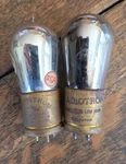 Pair Of Vtg Rca Radiotron UV-201A Tipped Brass Base Short Pin Tubes Test Good. Fixed Price $135.00.