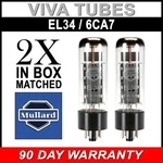 Brand New Plate Current Matched Pair (2) Reissue Mullard EL34 6CA7 Vacuum Tubes. Fixed Price $105.14.