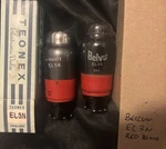 Pair EL3N Rare Miniwatt (phillips)/belvu (RT)EL33 W/P8A Base Filament Continuity. Fixed Price $40.80.