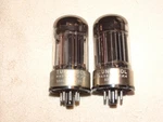 2 X 6080(6AS7) Tung-sol Tubes*black Plates*very Strong Match PAIR*#15. Fixed Price $159.99.