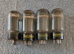 Vintage Sylvania 6L6GC Lot (4) Tall Bottle Usa Gray & Black Plate Amp Tubes. Fixed Price $199.50.