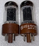 Pair Ge 6087 Usn 5Y3GTB Mil Spec Rectifier Tubes Tested Strong #3. Fixed Price $25.00.