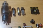 Lot Vintage Electronic Parts Rca 3B28 Sylvania OB2 6AU8A 6X4 Tubes Crystals. Fixed Price $69.99.