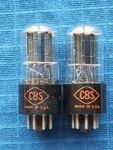 Two Used Cbs 6SN7GTB Vacuum Tubes Black Plate Bottom Getter Codes Da, Usa Tested. Fixed Price $37.50.