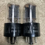 Matched Pair Rca 6SN7GT Audio Vacuum Tubes Tested Vintage Black Plates A924.C. Fixed Price $55.00.
