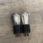 Two, Cunningham CX-301A, #01A Globe/balloon, Match Pair #2, UX-201A Eq. Fixed Price $35.00.