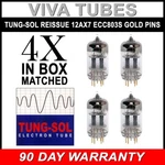 New Tung-sol Reissue Gold Pin 12AX7 ECC83 Gain Matched Quad (4) Vacuum Tubes. Fixed Price $182.77.